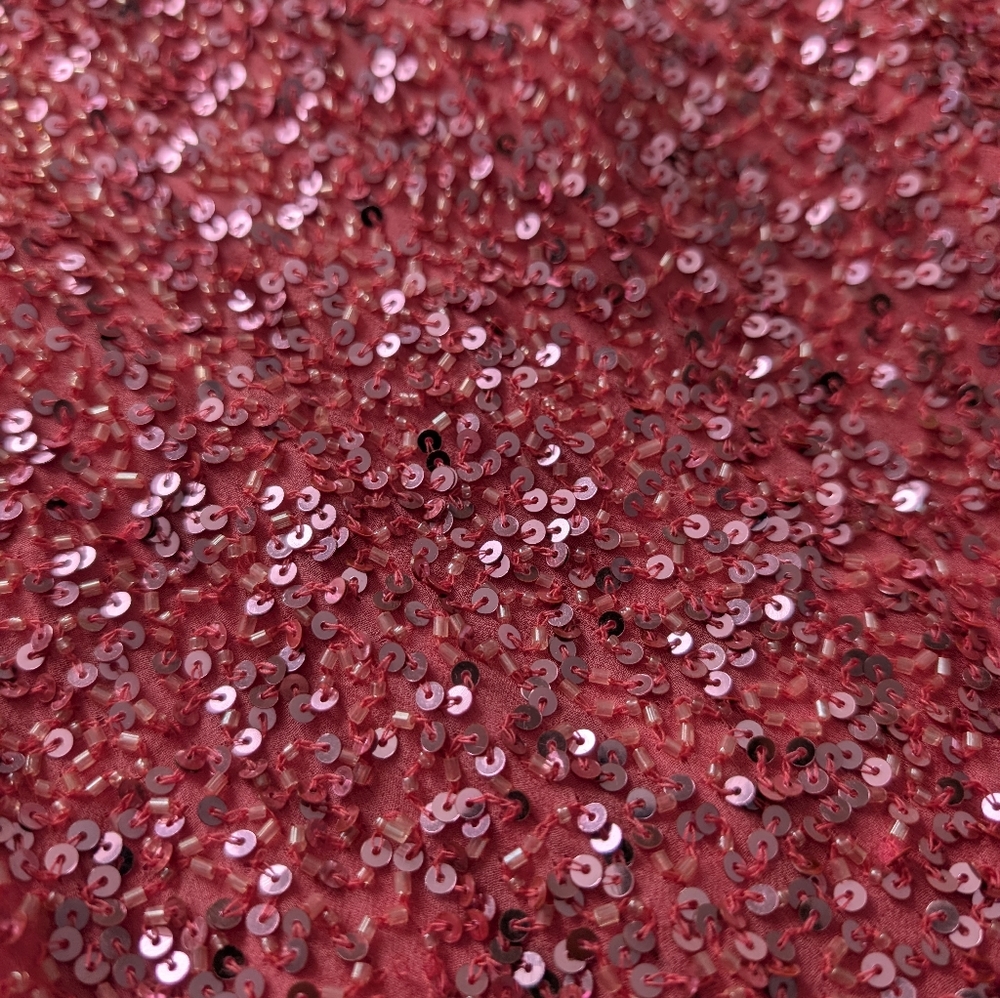 100% Silk Beaded Strapless Dress - Picture 10 of 12